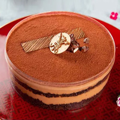 "ITC Kakatiya Chocolate mousse cake with almond praline - Click here to View more details about this Product